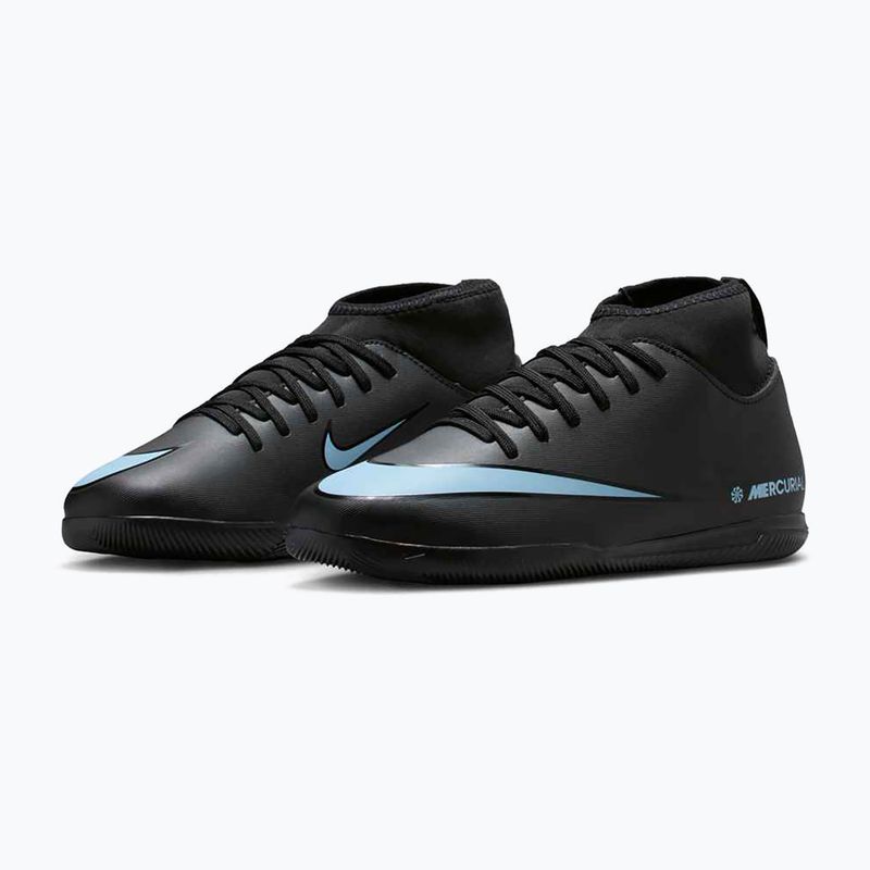 Scarpe da calcio per bambini Nike Mercurial Superfly 10 Club nero/blu ghiaccio 10