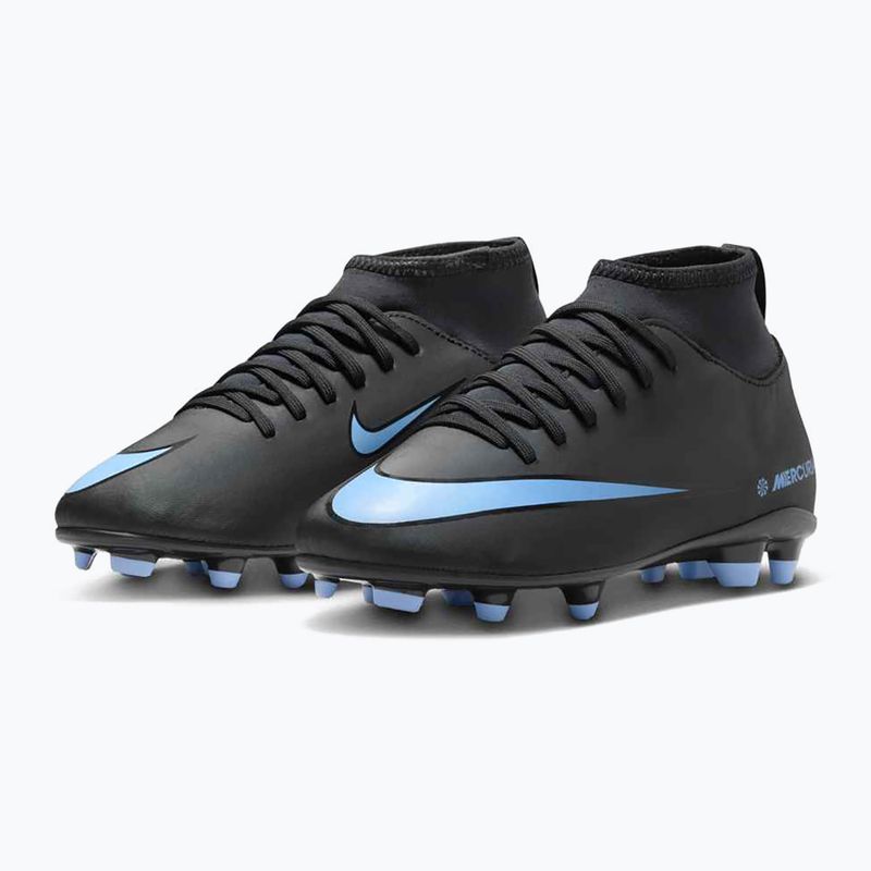 Scarpe da calcio per bambini Nike Mercurial Superfly 10 Club FG/MG nero/blu ghiaccio 10