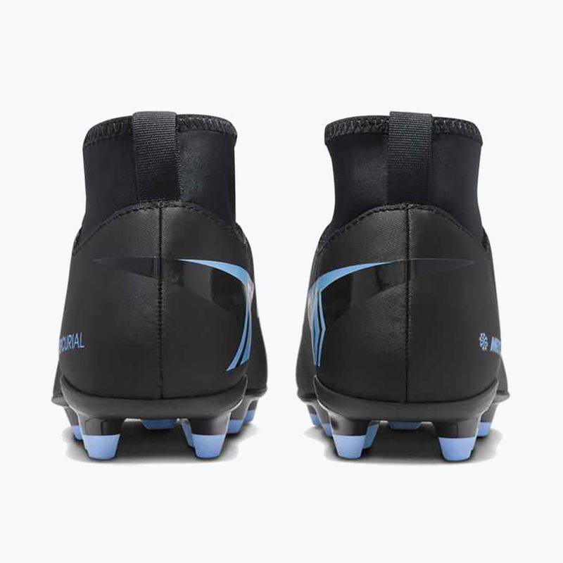 Scarpe da calcio per bambini Nike Mercurial Superfly 10 Club FG/MG nero/blu ghiaccio 11
