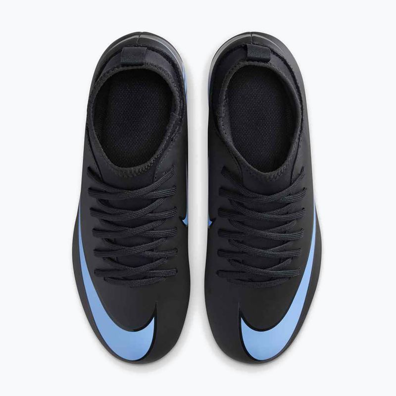 Scarpe da calcio per bambini Nike Mercurial Superfly 10 Club FG/MG nero/blu ghiaccio 12