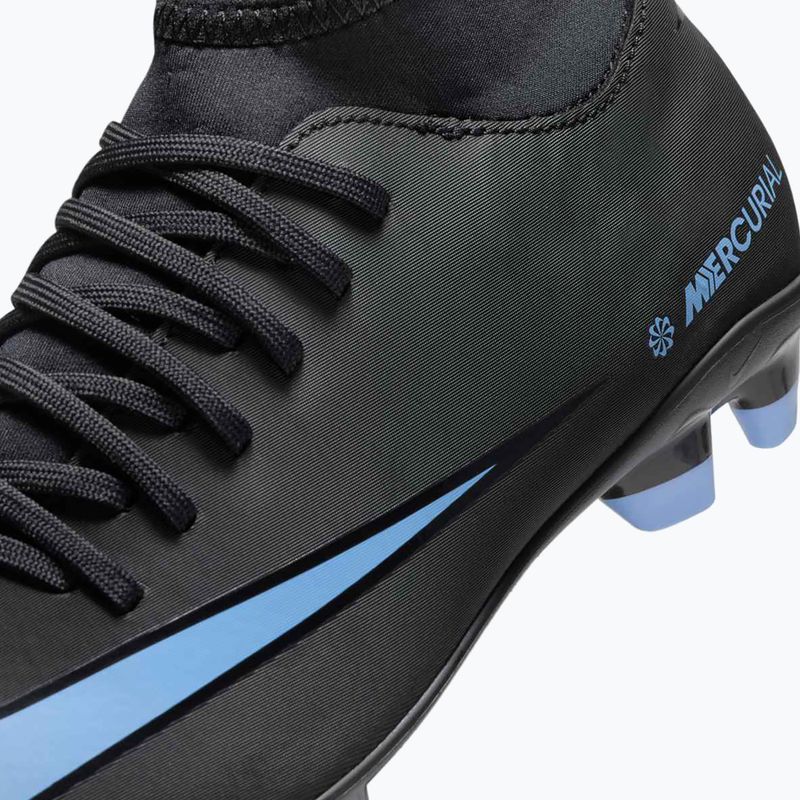 Scarpe da calcio per bambini Nike Mercurial Superfly 10 Club FG/MG nero/blu ghiaccio 13