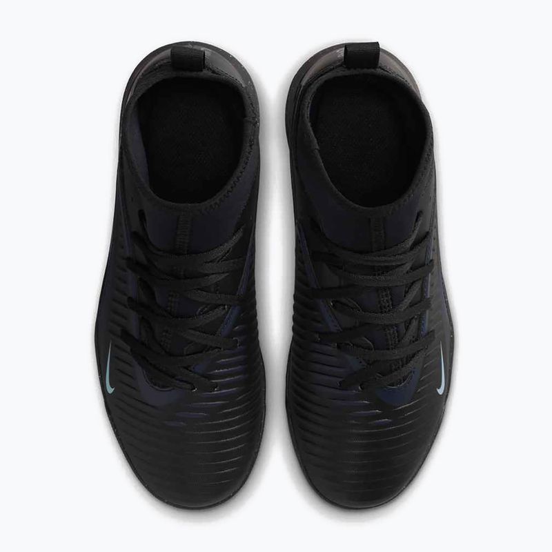 Scarpe da calcio per bambini Nike Phantom 6 High Club Jr TF nero/nero 8