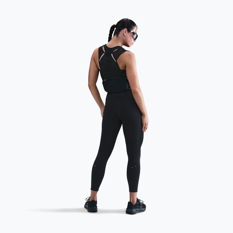 Leggings da running donna Nike Tempo Swoosh Run High-Waisted 7/8 black/white 3