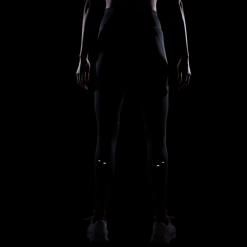 Leggings da running donna Nike Tempo Swoosh Run High-Waisted 7/8 black/white 6