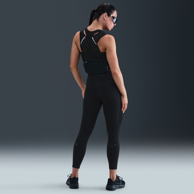 Leggings da running donna Nike Tempo Swoosh Run High-Waisted 7/8 black/white 8