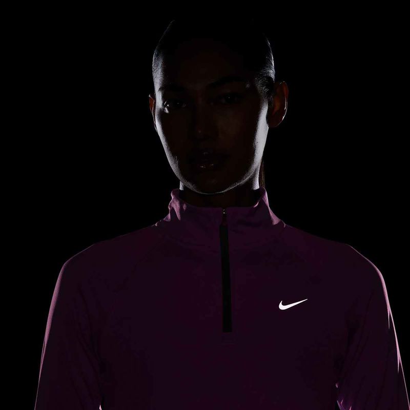 Felpa da running Nike Tempo Dri-Fit 1 / 4 Zip da donna, colore rosa giocoso 4