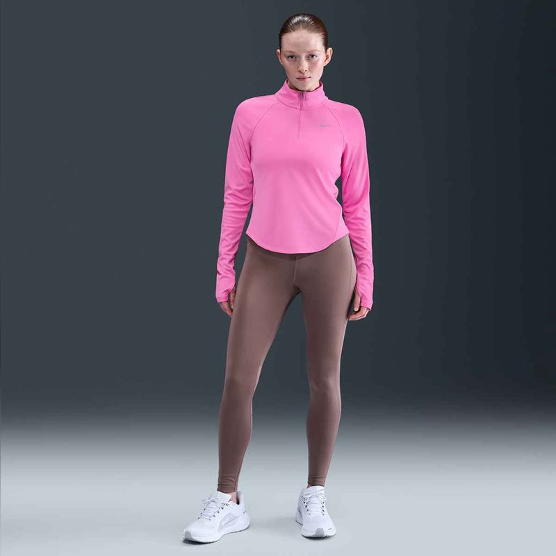 Felpa da running Nike Tempo Dri-Fit 1 / 4 Zip da donna, colore rosa giocoso 5