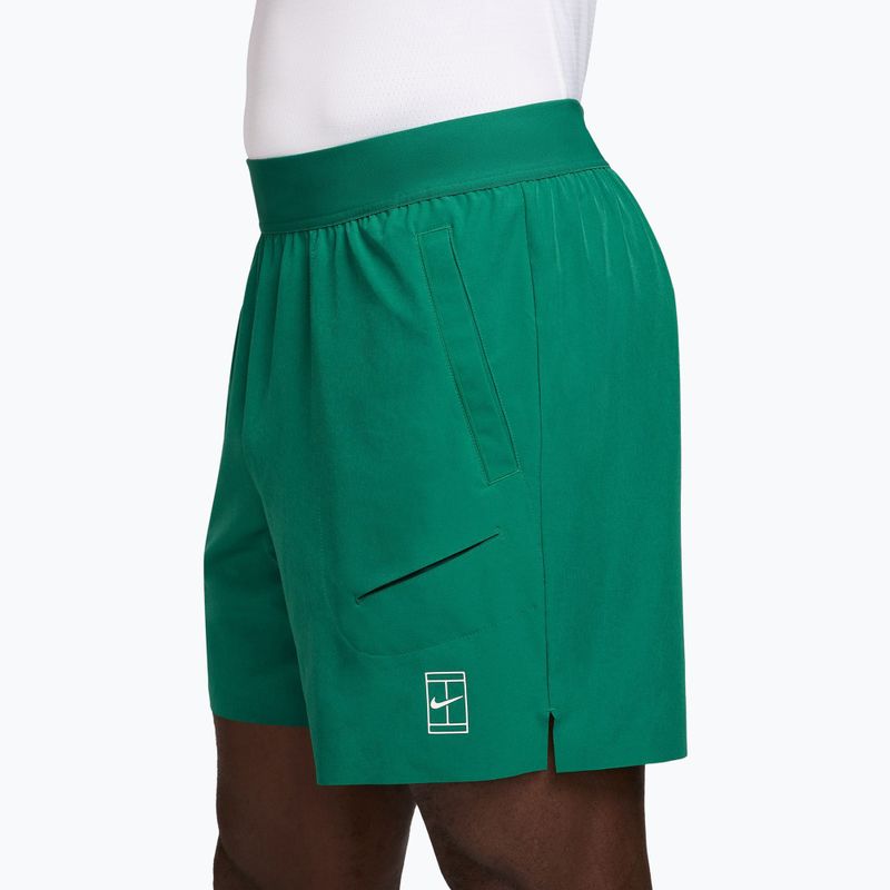 Pantaloncini da tennis uomo Nike Court Dri-Fit Advantage 6" malachite/white 3