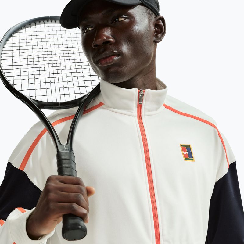 Felpa da tennis uomo Nike Court Heritage sail/turf orange 4