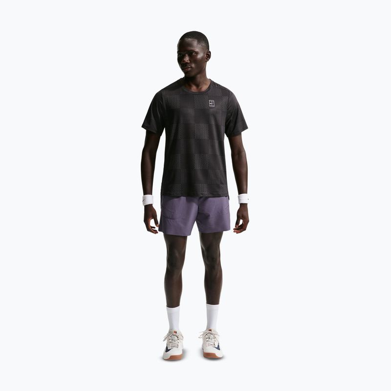 Pantaloncini da tennis da uomo Nike Court Advantage Dri-Fit 6" dark raisin/white 2