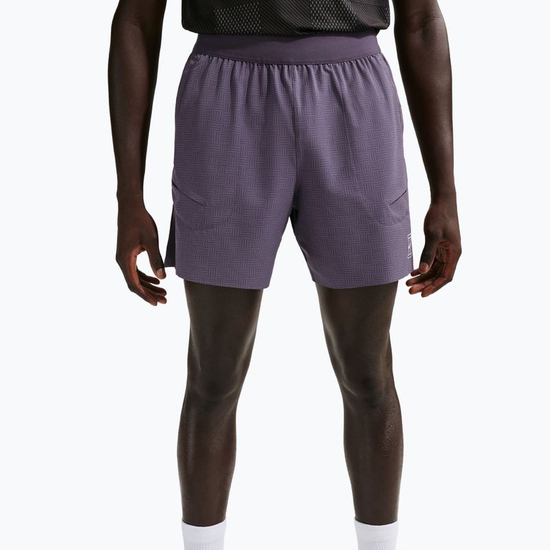 Pantaloncini da tennis da uomo Nike Court Advantage Dri-Fit 6" dark raisin/white 4
