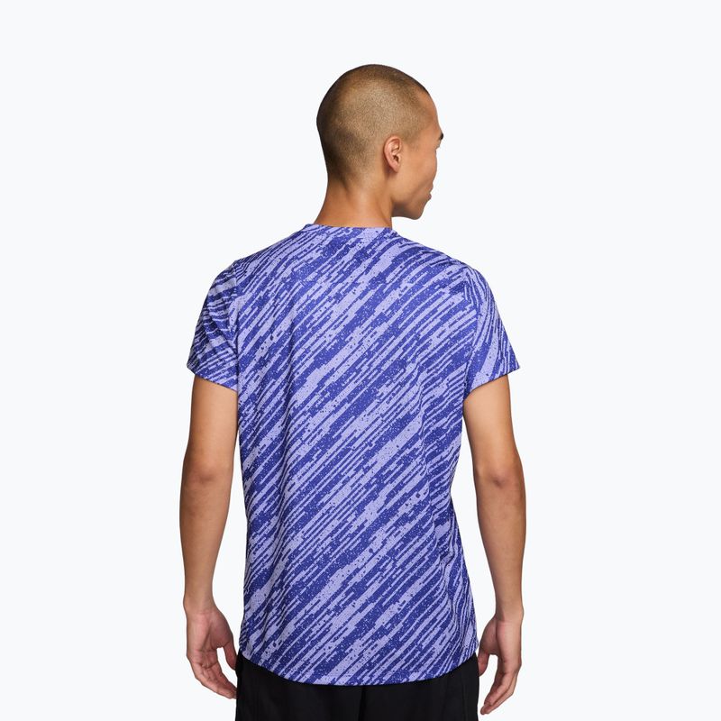 Maglia da tennis uomo Nike Court Dri-Fit Victory Print lapis blue/white 2