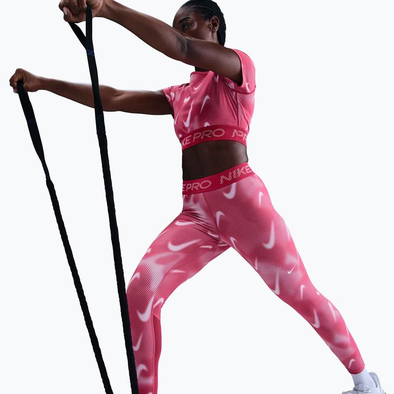 Leggings da allenamento donna Nike Pro Mid-Rise 7/8 Rush Pink/Pink Foam/White 5