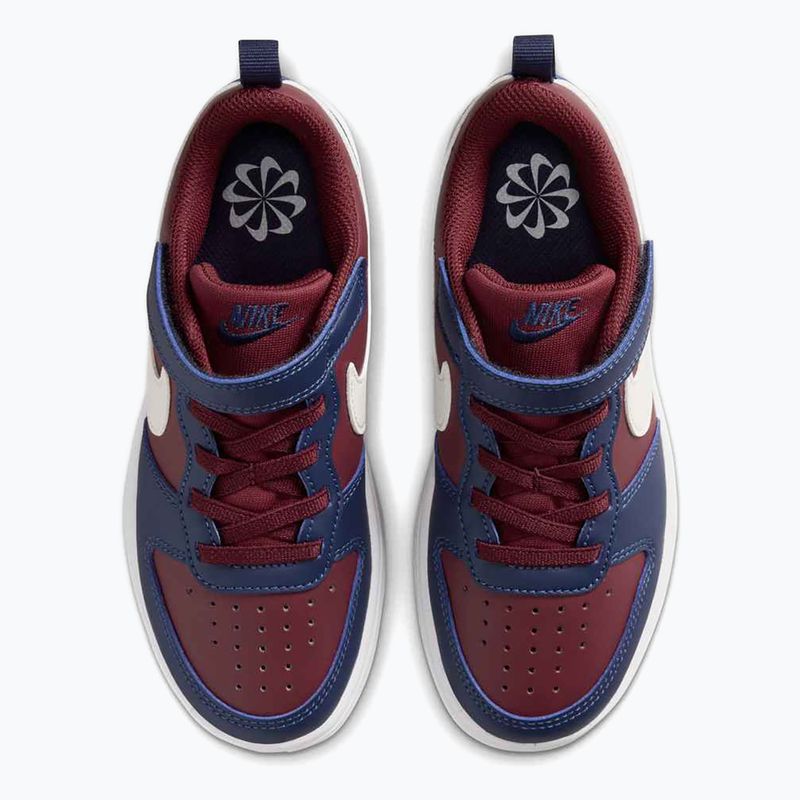 Nike Court Borough Low scarpe da bambino Recraft dark team red/soft pearl/midnight navy 10