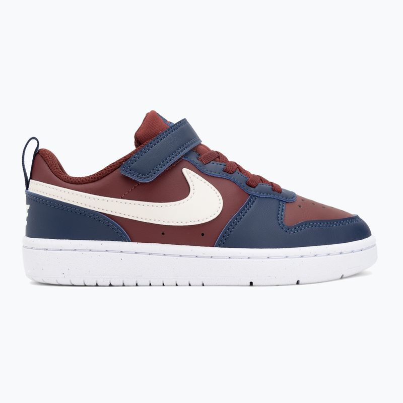 Nike Court Borough Low scarpe da bambino Recraft dark team red/soft pearl/midnight navy 2