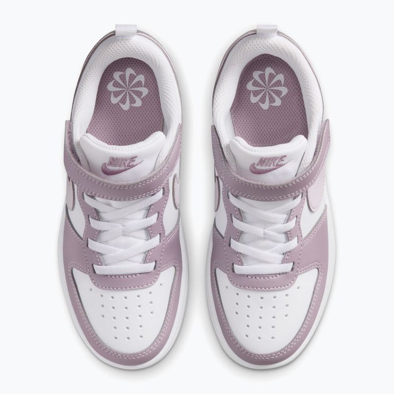 Scarpe per bambini Nike Court Borough Low Recraft white/plum fog/white/venice 4