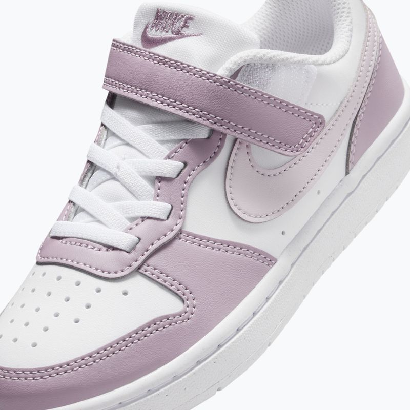 Scarpe per bambini Nike Court Borough Low Recraft white/plum fog/white/venice 5
