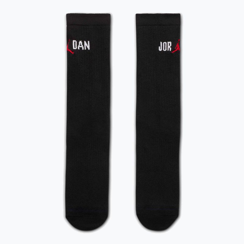 Calze  Jordan Everyday Crew 1 pair black/white/university red 2