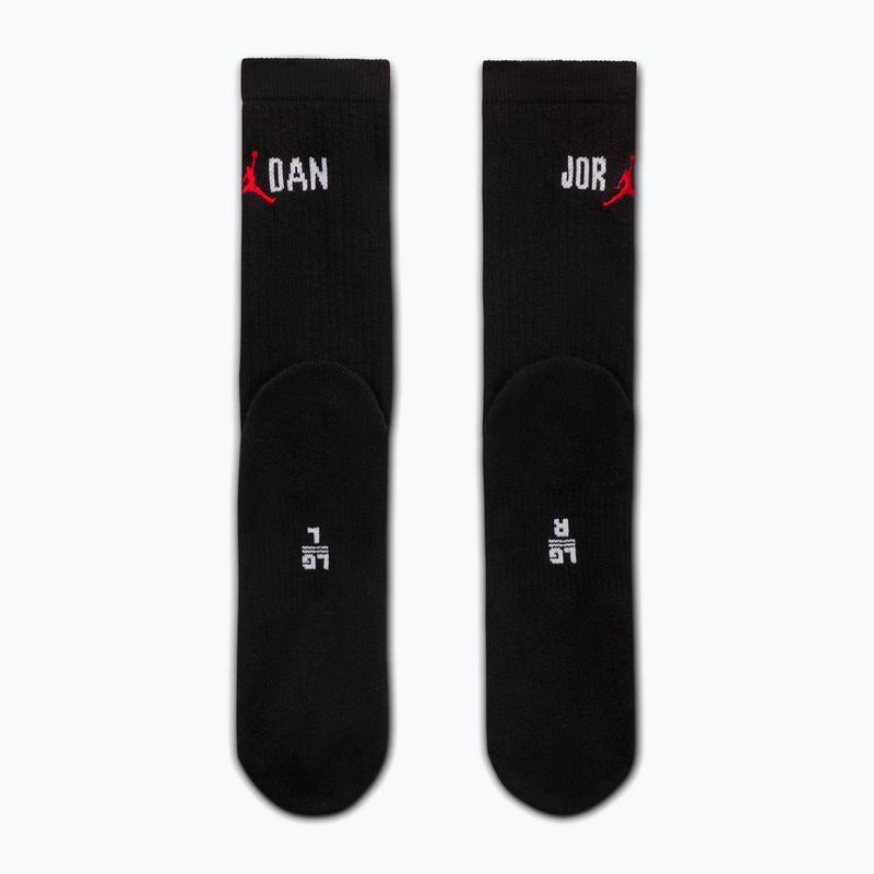 Calze  Jordan Everyday Crew 1 pair black/white/university red 3
