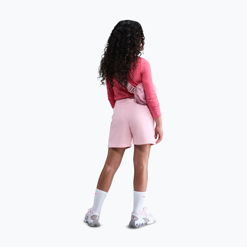 Pantaloncini da bambino Nike Sportswear Club Fleece med soft pink/med soft pink/white 3