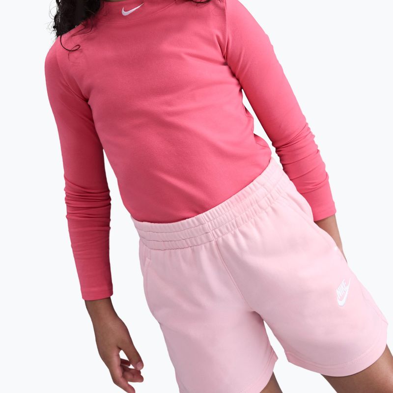 Pantaloncini da bambino Nike Sportswear Club Fleece med soft pink/med soft pink/white 4
