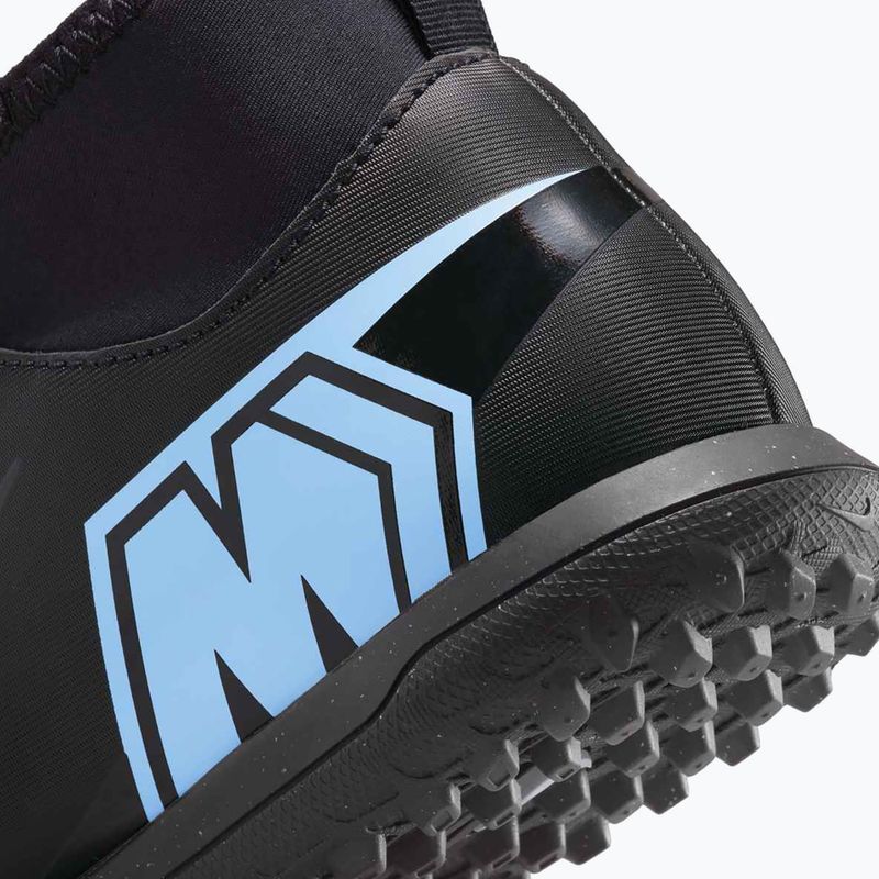 Scarpe da calcio per bambini Nike Mercurial Superfly 10 Club TF nero/nero 15