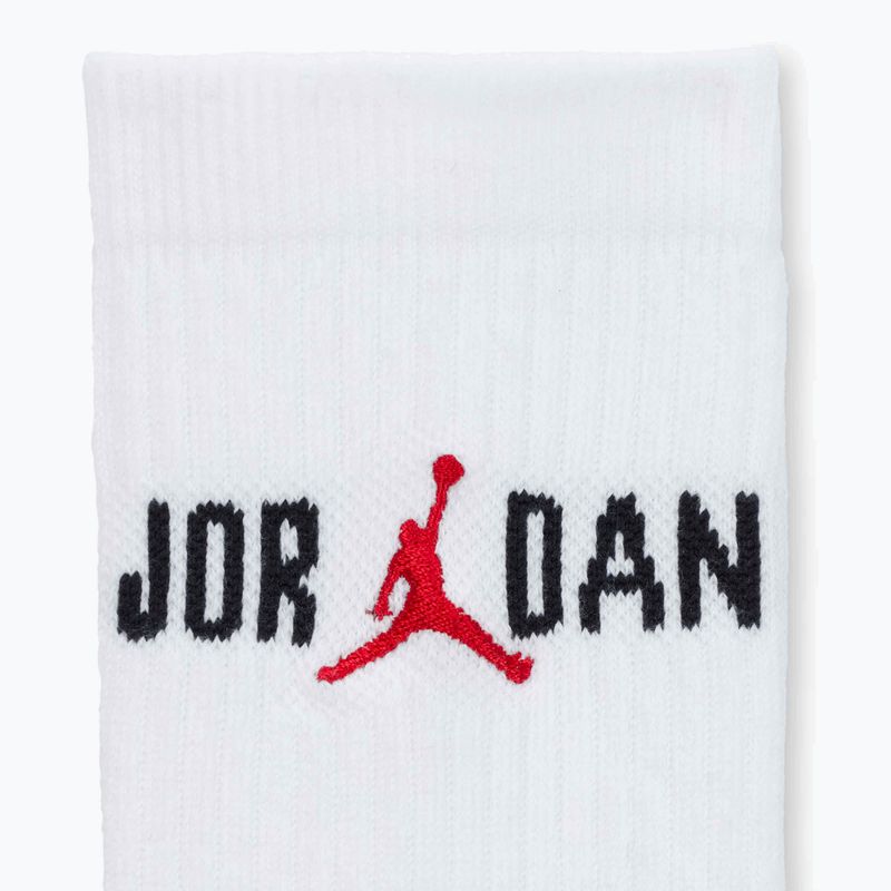 Calzini Nike Jordan Everyday Crew 1 paio white/black/university red 4