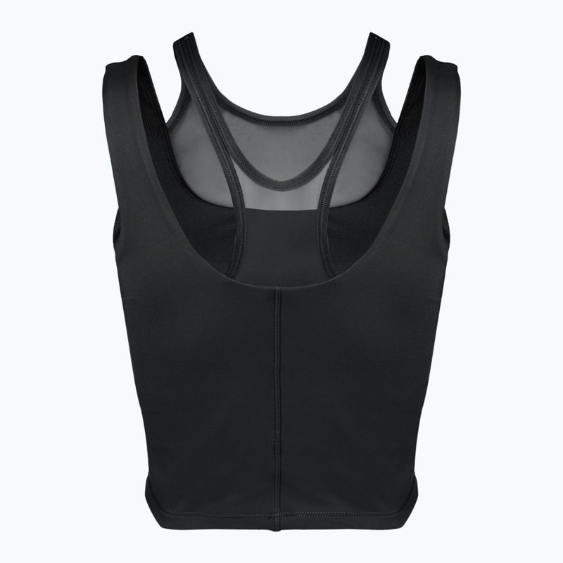 Canotta da allenamento donna Nike One Fitted Dri-Fit Cropped Tank nero/grigio fumo scuro 7