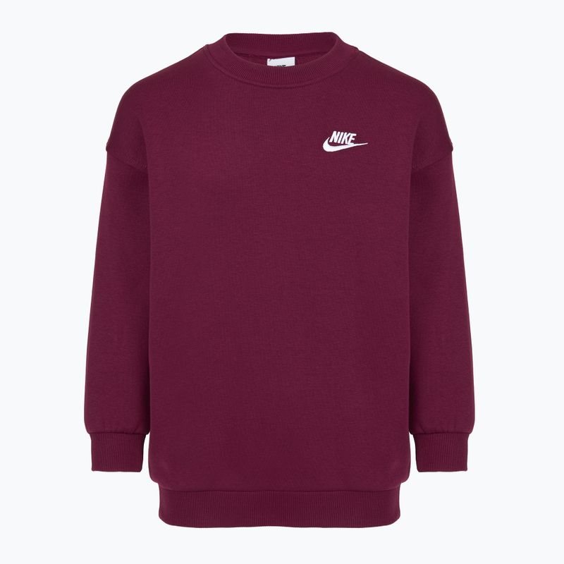 Felpa per bambini Nike Sportswear Club Fleece burgundy/white