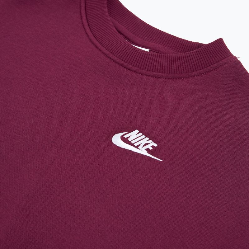 Felpa per bambini Nike Sportswear Club Fleece burgundy/white 3