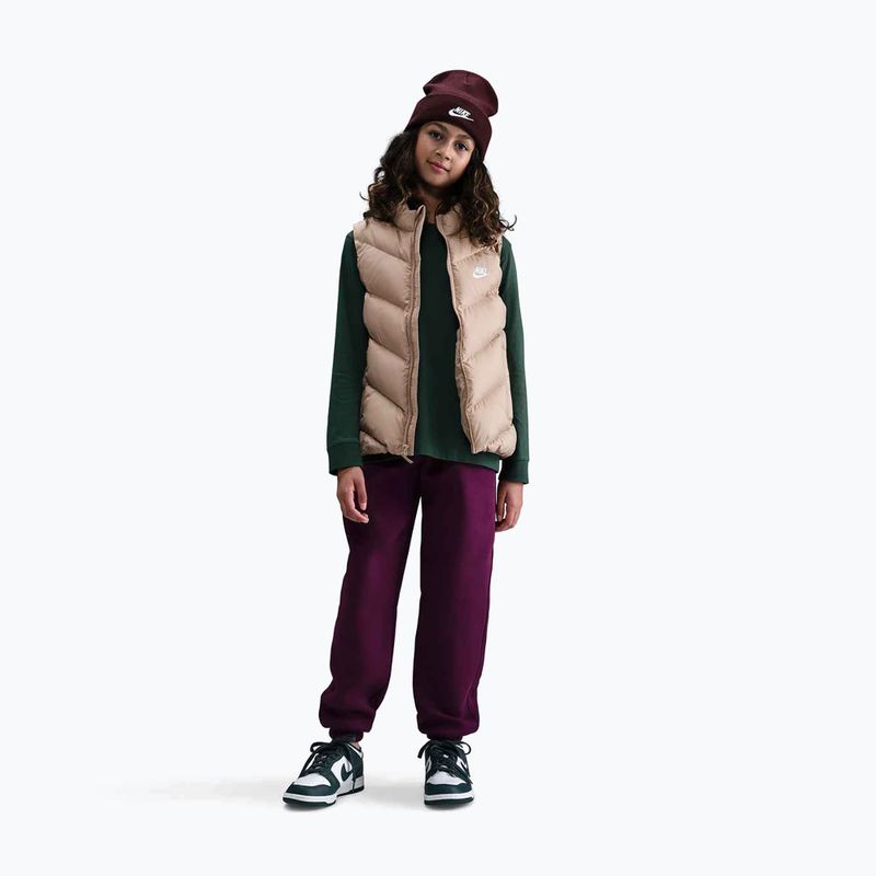 Pantaloni per bambini Nike Sportswear Club Fleece burgundy/burgundy/white 2
