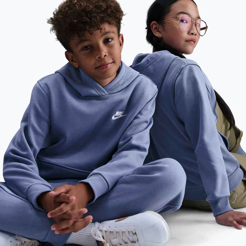 Felpa per bambini Nike Sportswear Club Fleece world indigo/white 7