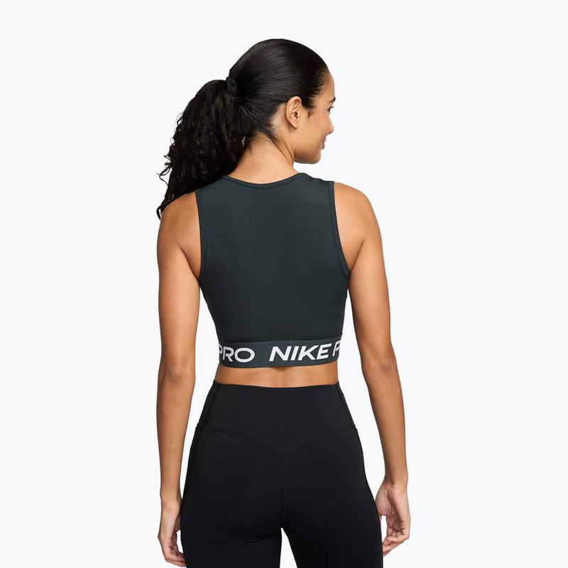 Koszulka treningowa damska Nike Pro Dri-Fit seaweed/white 2