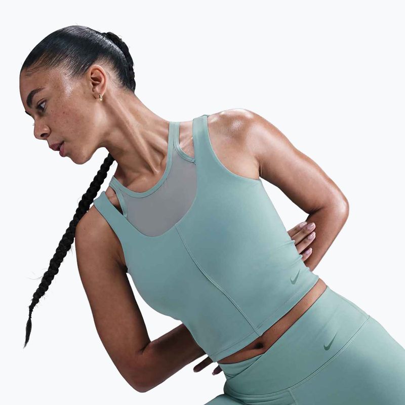 Canotta Nike One Fitted Dri-Fit Cropped cannon/bicoastal da donna per l'allenamento 6
