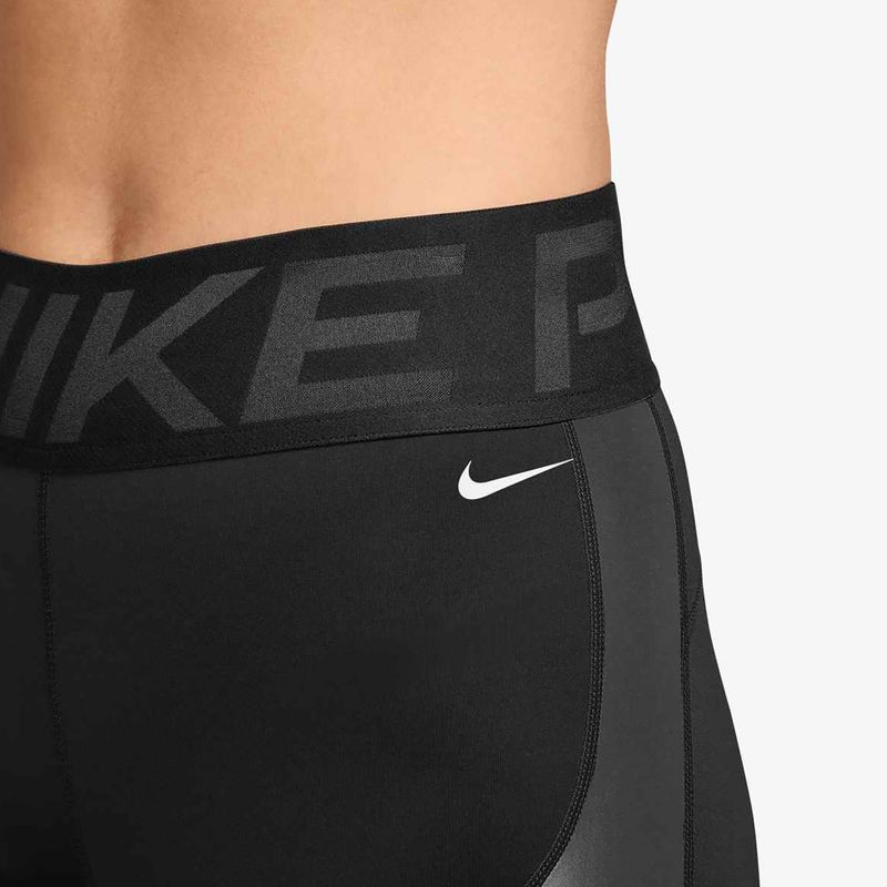 Pantaloncini Nike Pro Sculpt a vita alta 5" Biker da donna nero/antracite/bianco 4