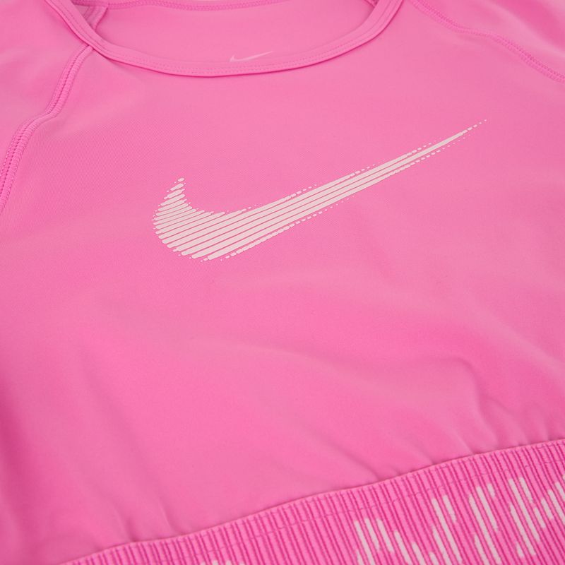 Nike Pro Dri-Fit Graphic Cropped giocoso top da allenamento rosa/spugna rosa/bianco da donna 9