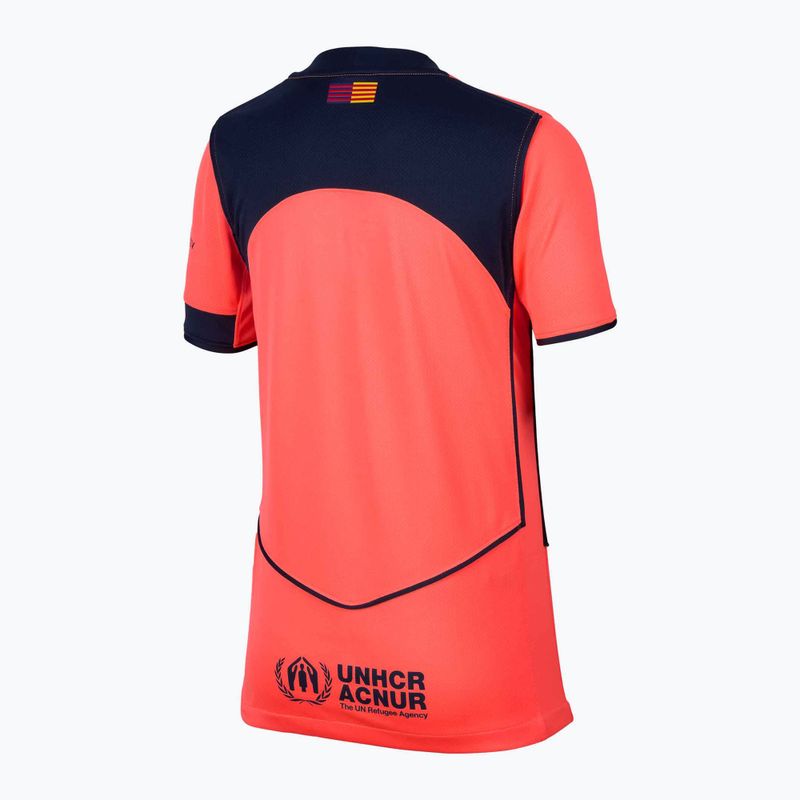 Maglia da calcio junior Nike FC Barcelona 2025/26 Stadium Third Jr bright mango/midnight navy/midnight navy 2