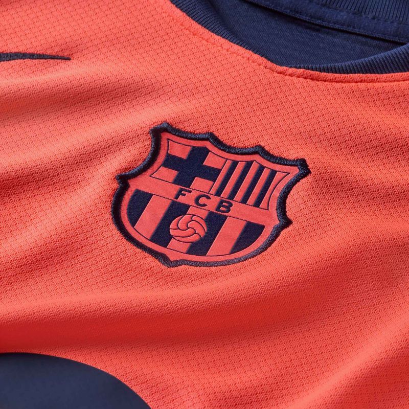 Maglia da calcio junior Nike FC Barcelona 2025/26 Stadium Third Jr bright mango/midnight navy/midnight navy 3