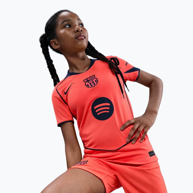 Maglia da calcio junior Nike FC Barcelona 2025/26 Stadium Third Jr bright mango/midnight navy/midnight navy 6