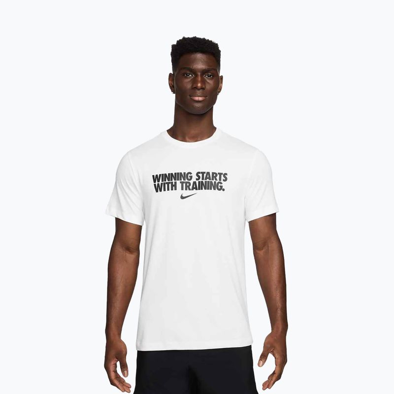 Koszulka męska Nike Dri-Fit Winning white/black