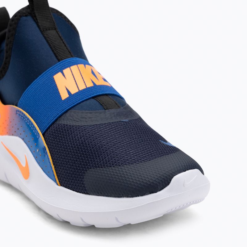Nike Flex Runner 4, scarpe da bambino, mezzanotte marina, arancione totale e game royal 7