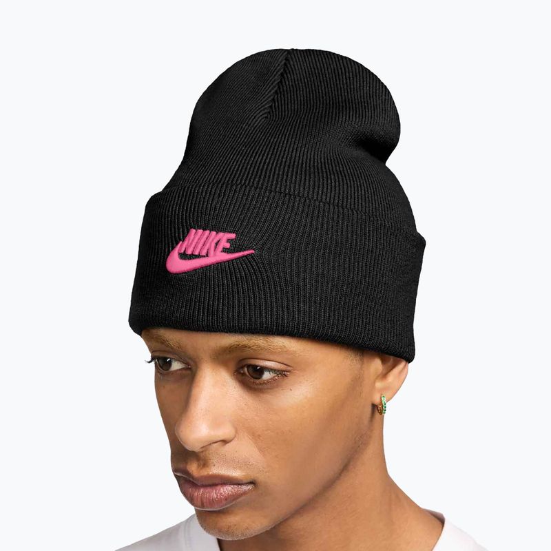 Berretto invernale Nike Peak Futura Beanie black/pinksicle 2