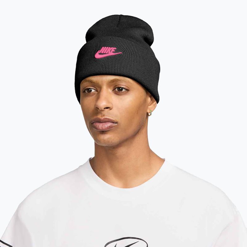Berretto invernale Nike Peak Futura Beanie black/pinksicle 3