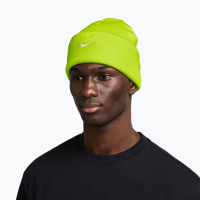 Berretto invernale Nike Peak Swoosh Beanie cyber/white 2