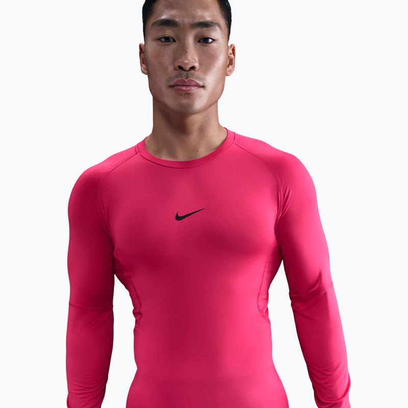 Maglia a maniche lunghe da allenamento uomo Nike Pro Dri-Fit Tight Fitness rush pink/black 4