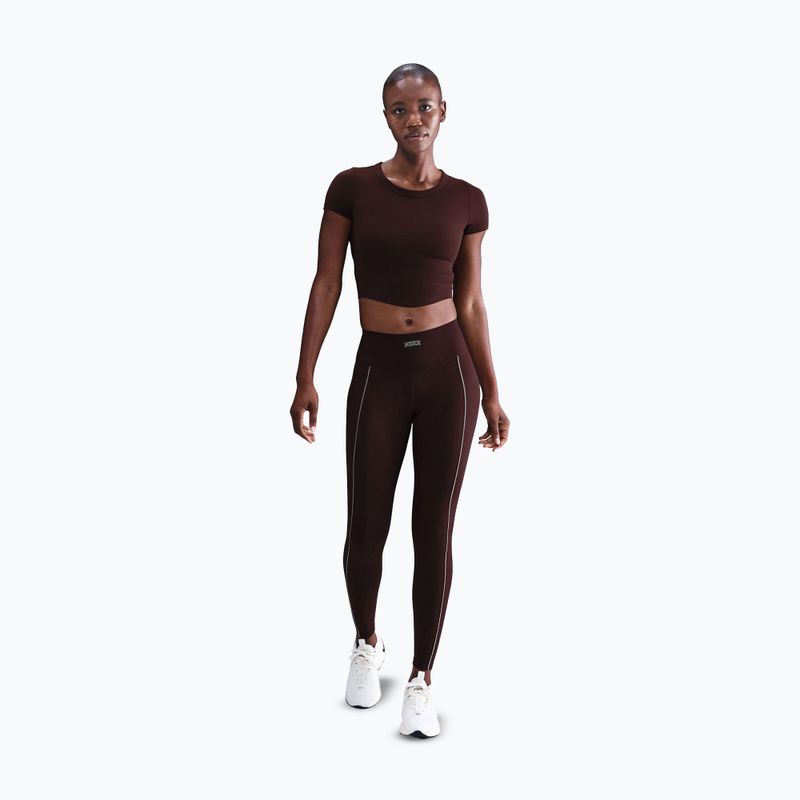 Leggings da donna Nike One High-Waisted burgundy crush 2