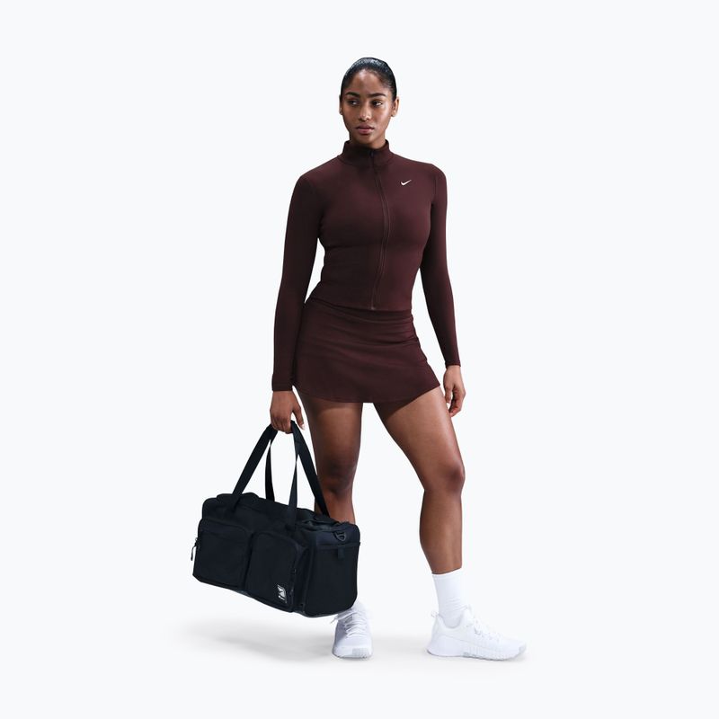 Felpa da allenamento da donna Nike One Fitted Dri-Fit Full-Zip burgundy crush/white 2