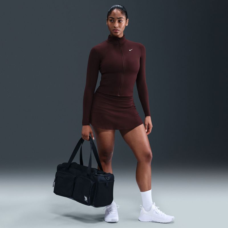 Felpa da allenamento da donna Nike One Fitted Dri-Fit Full-Zip burgundy crush/white 6