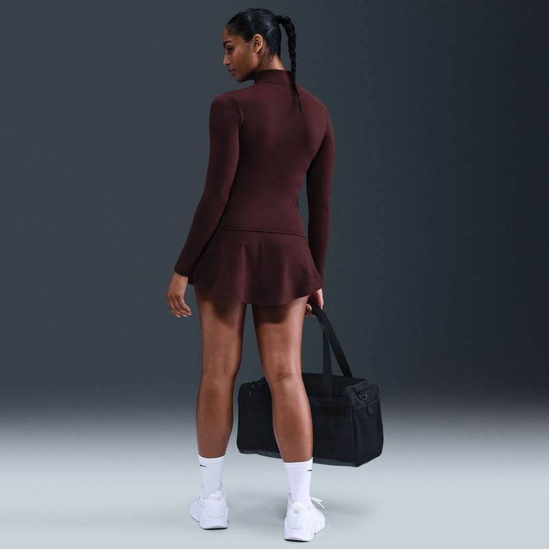 Felpa da allenamento da donna Nike One Fitted Dri-Fit Full-Zip burgundy crush/white 7