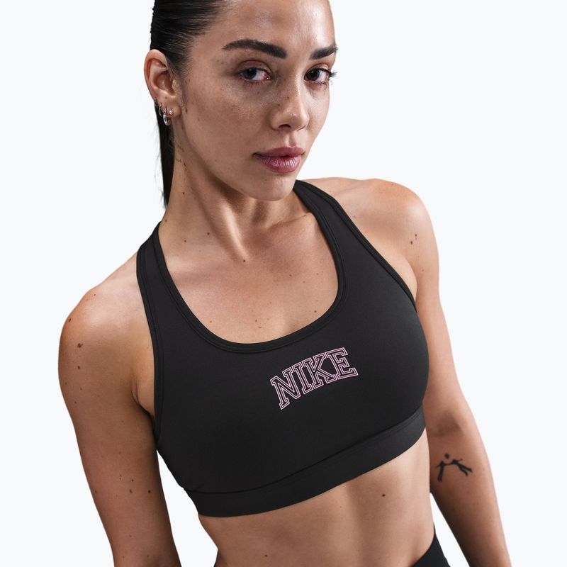Reggiseno sportivo Nike Swoosh Medium Support black 4